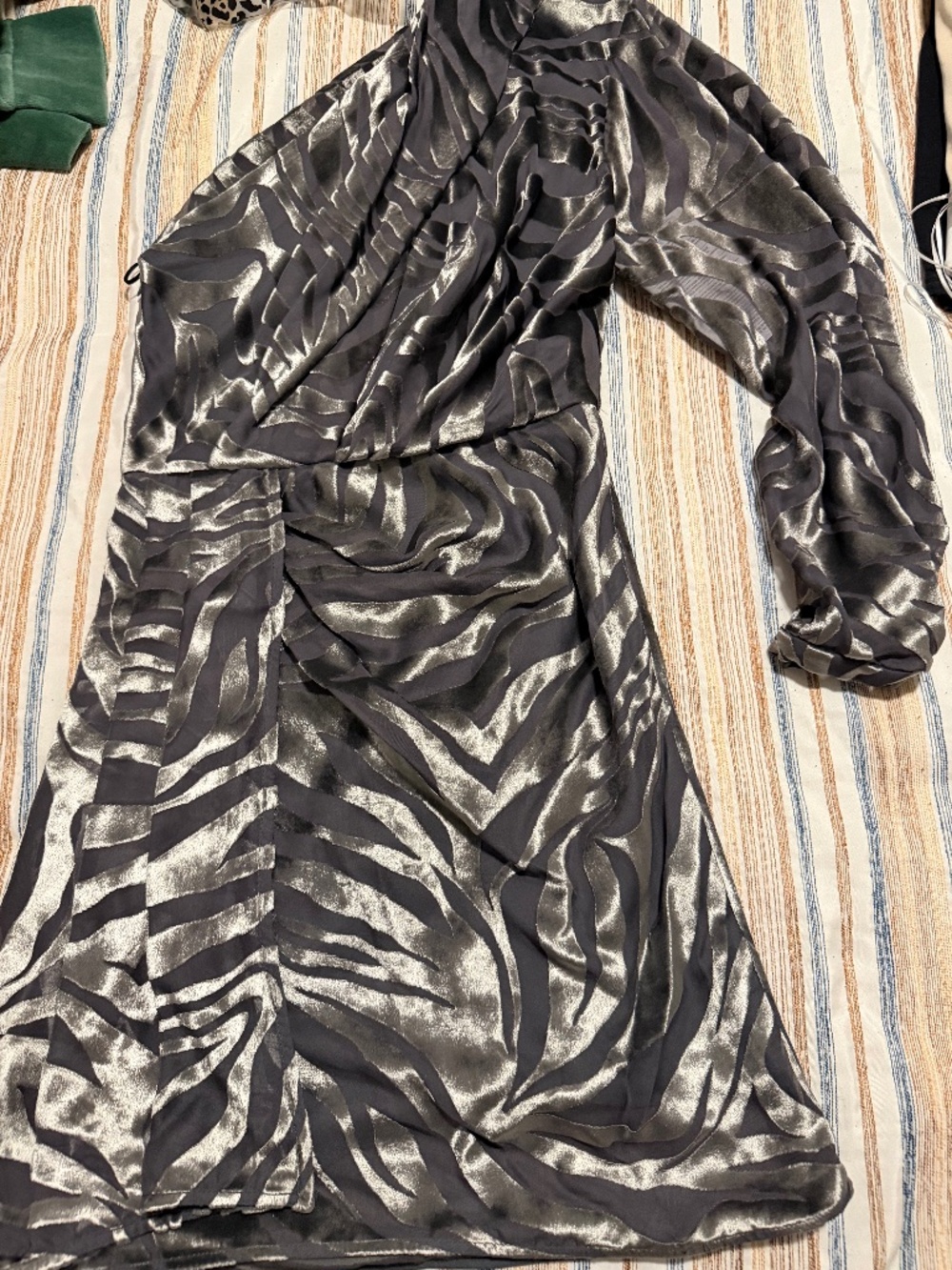 Iro Paris Nimas One Shoulder Dress in Grey Size 34